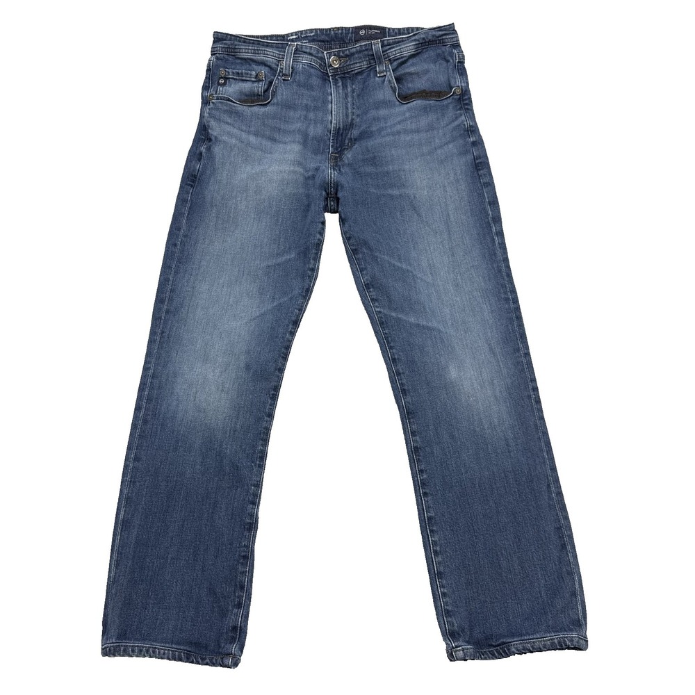 AG Adriano Goldschmied Everett Jeans Mens 34x34 (32x29 Fit) Slim Straight Hemmed